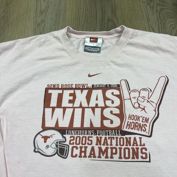 Vintage Texas Longhorns Shirt Mens Large NCAA Football 2005 Champions Nike 2000s - Picture 2 of 12